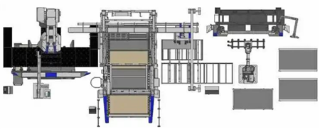 图4 料库单元·折弯机器人单元全自动运行模式 图4 料库单元·折弯机器人单元全自动运行模式